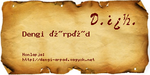 Dengi Árpád névjegykártya
